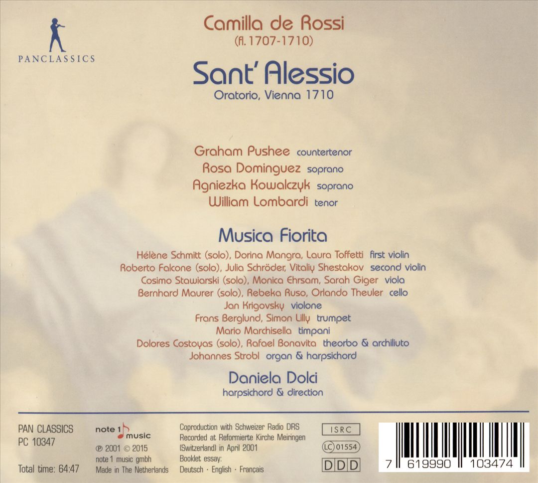 Camilla de Rossi: Sant' Alessio cover art