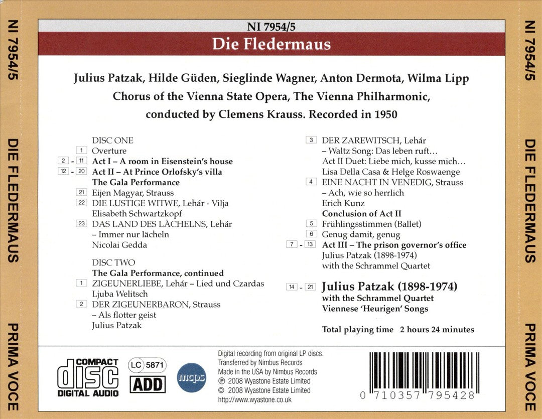 Johann Strauss II: Die Fledermaus cover art