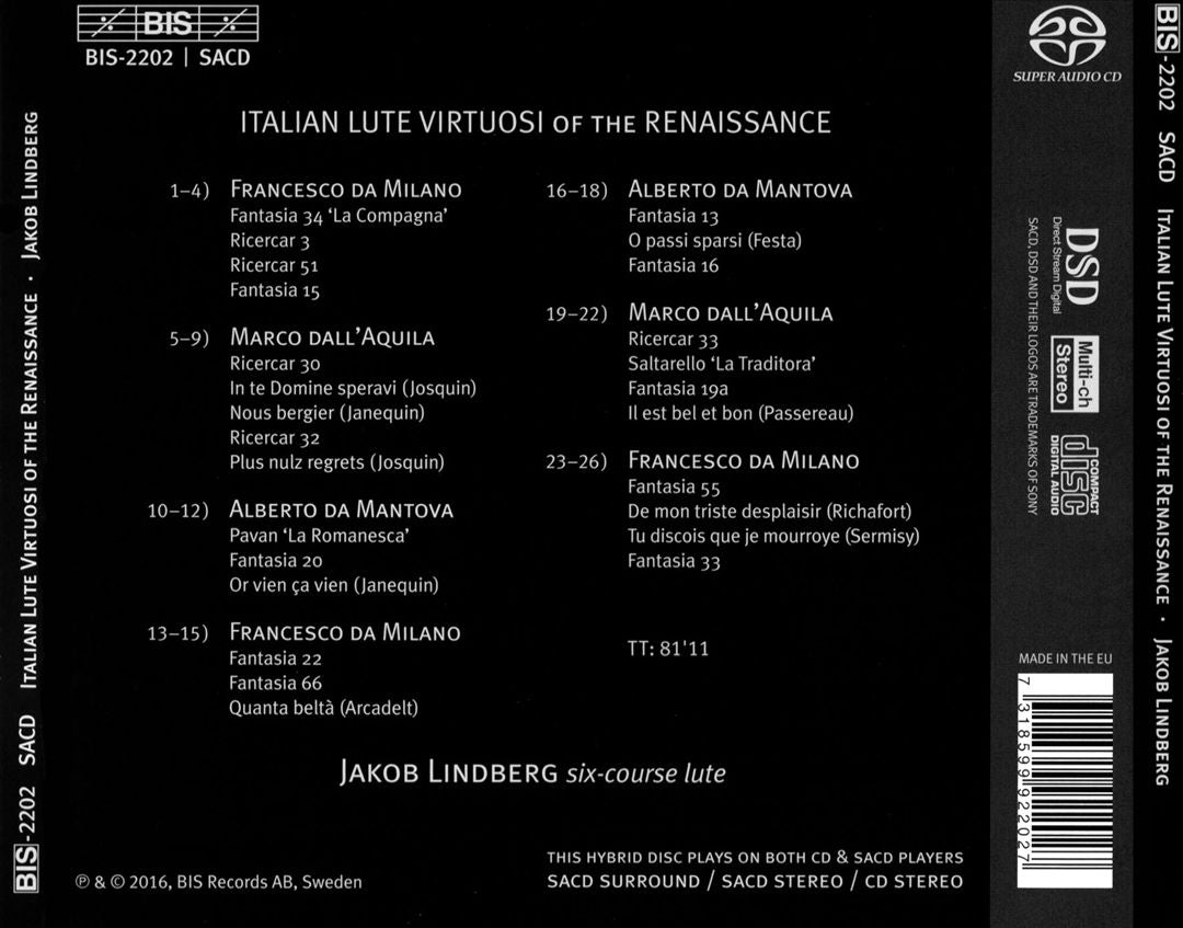 Italian Lute Virtuosi of the Renaissance cover art