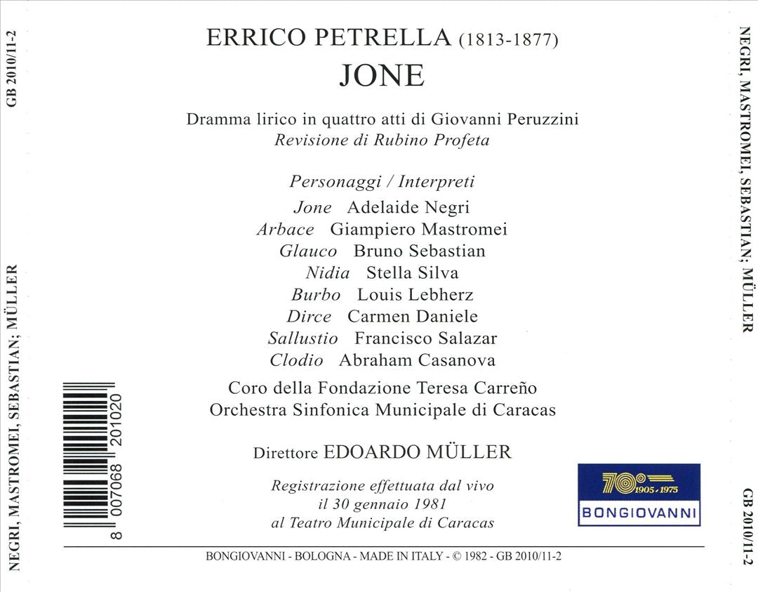 Errico Petrella: Jone cover art
