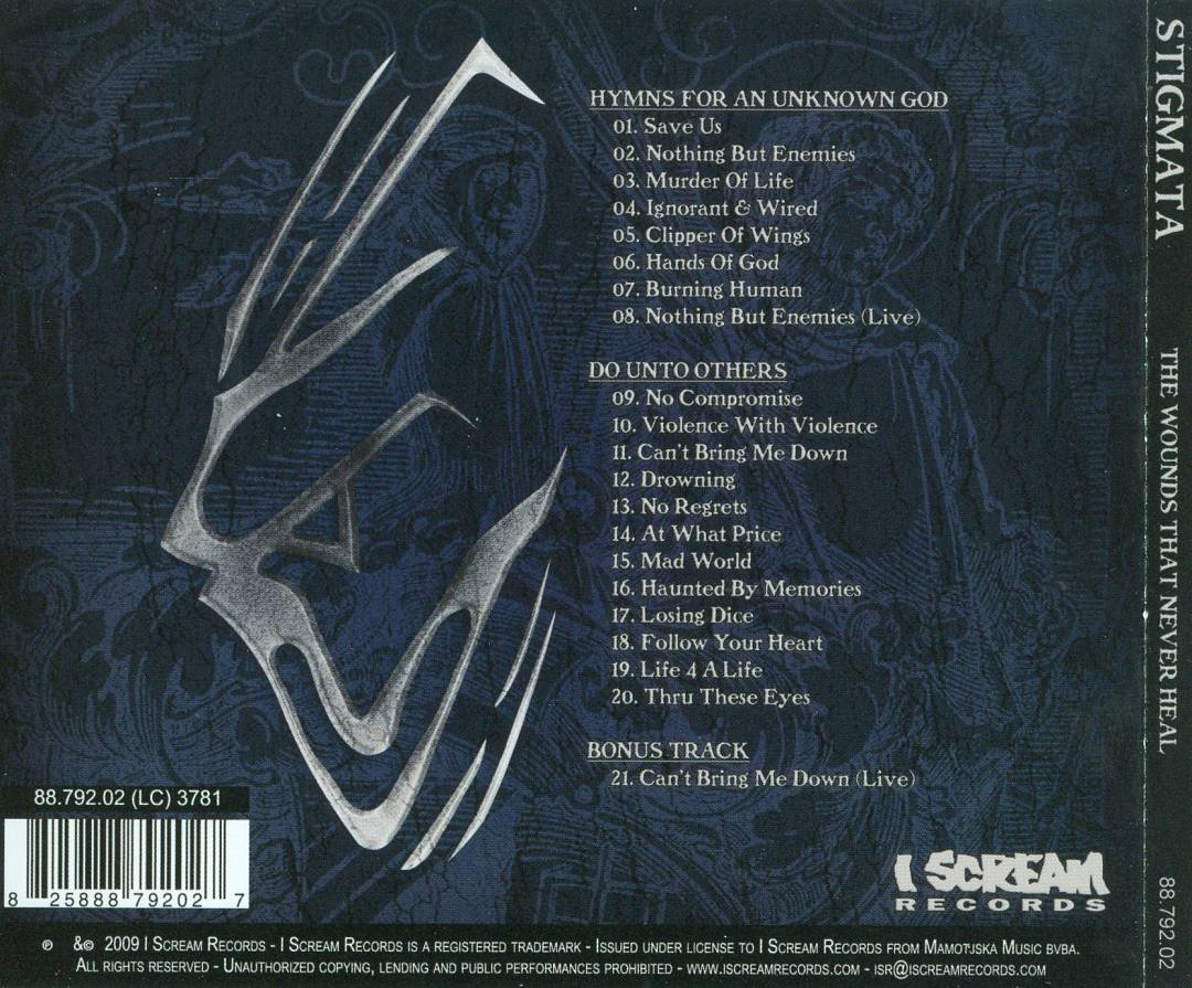 Wounds That Never Heal (Hymns for an Unknown God/Do Unto Others) cover art