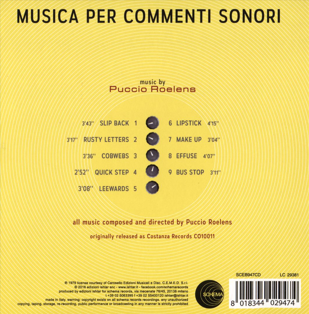Musica per Commenti Sonori cover art