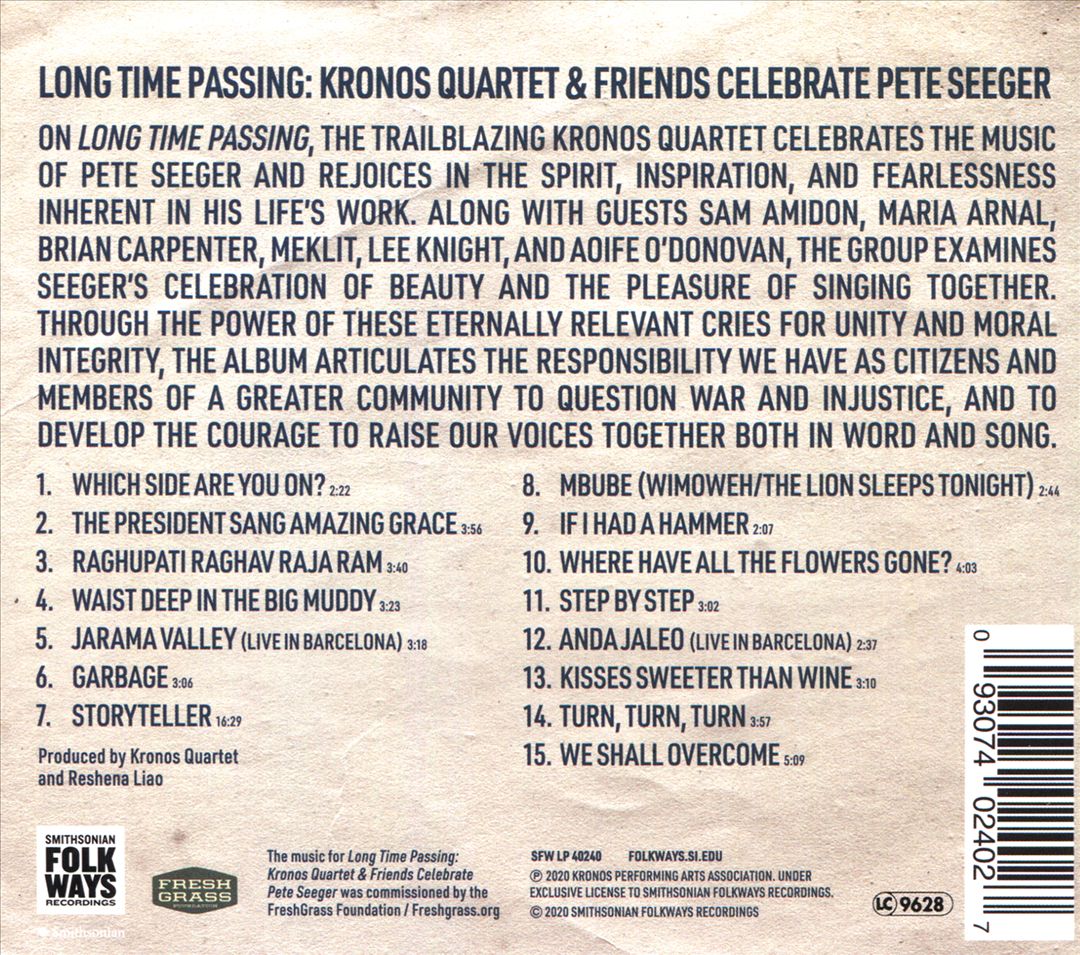 Long Time Passing: Kronos Quartet and Friends Celebrate Pete Seeger cover art