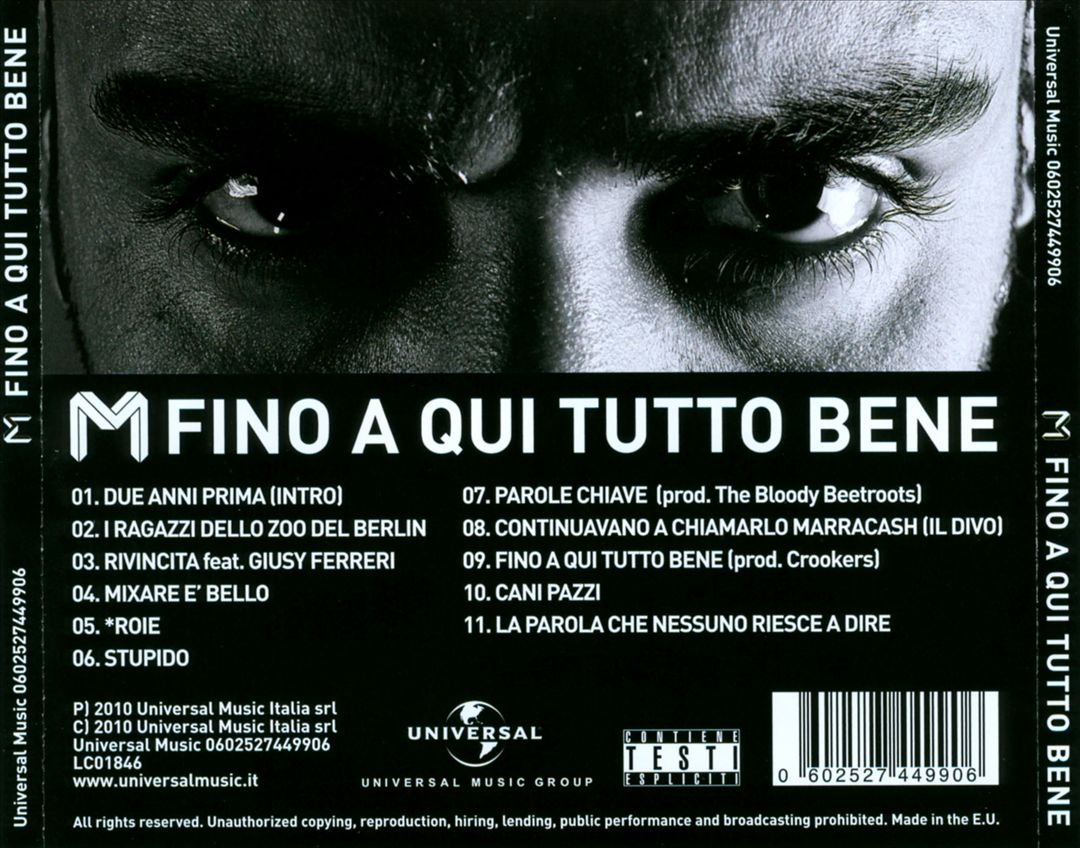 Fino a Qui Tutto Bene cover art