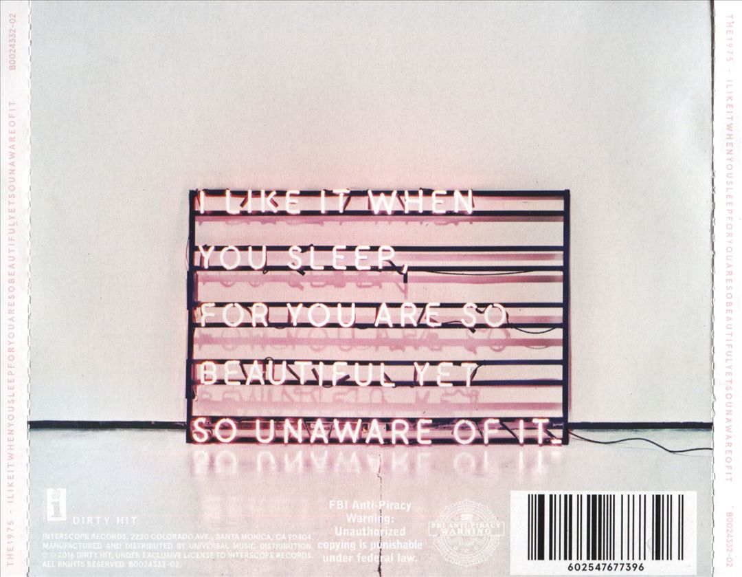 I Like It When You Sleep, For You Are So Beautiful yet So Unaware of It cover art