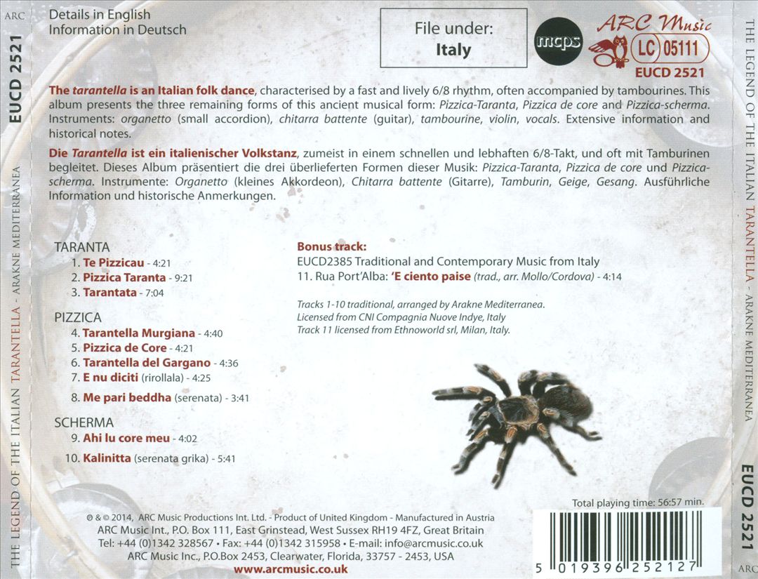Legend of the Italian Tarantella cover art