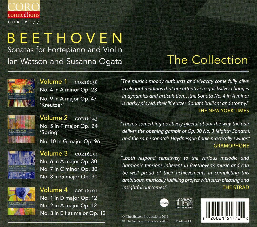 Beethoven Sonatas for Fortepiano and Violin Collection cover art
