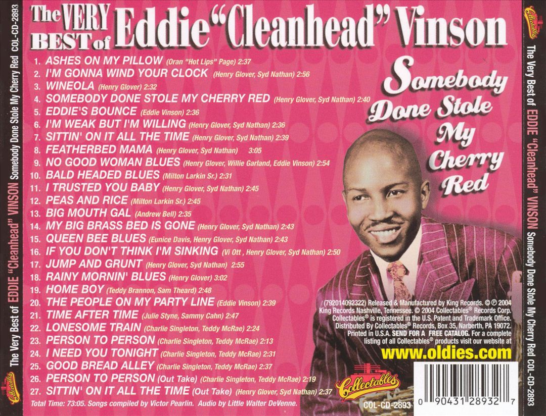 Very Best of Eddie Cleanhead Vinson: Somebody cover art