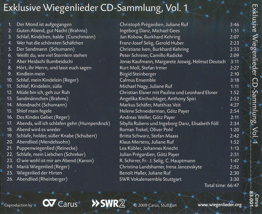 Wiegenlieder, Vol. 1 cover art