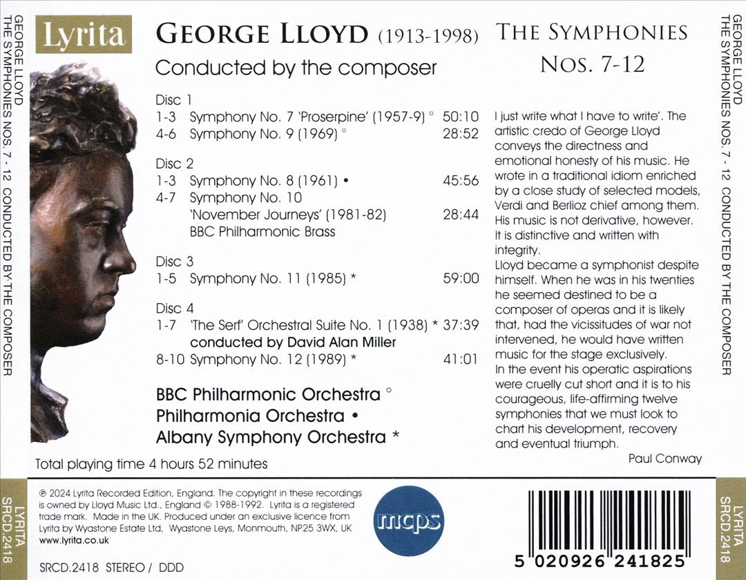 George Lloyd: The Symphonies Nos. 7-12 cover art