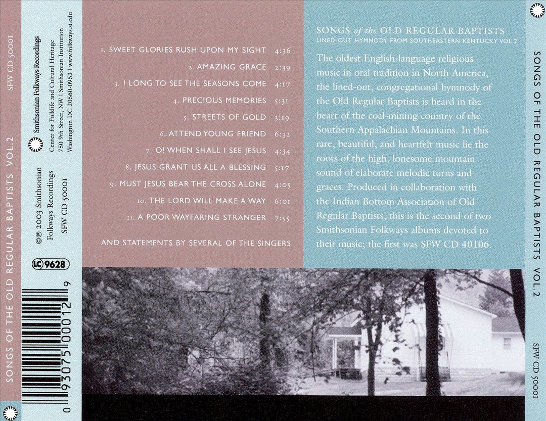 Songs of the Old Regular Baptists, Vol. 2: Lined-Out Hymnody from Southeastern Kentucky cover art