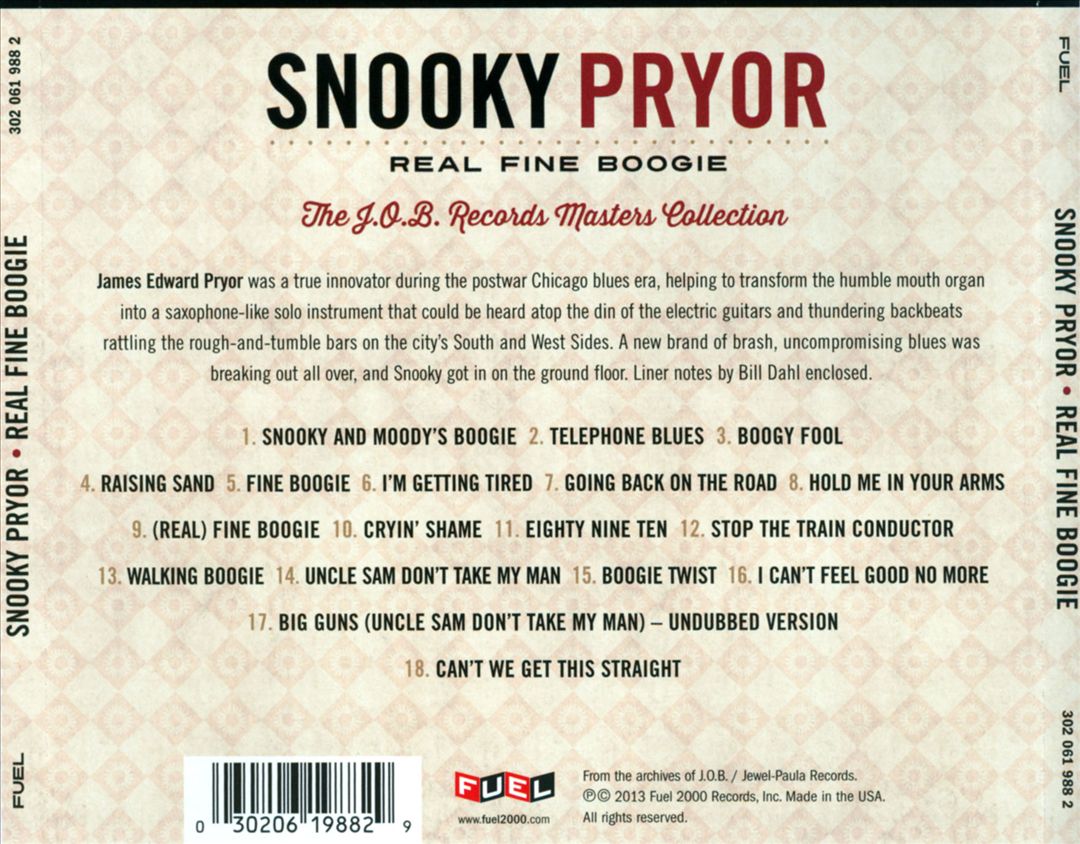 Real Fine Boogie: The J.O.B. Records Masters Collection cover art