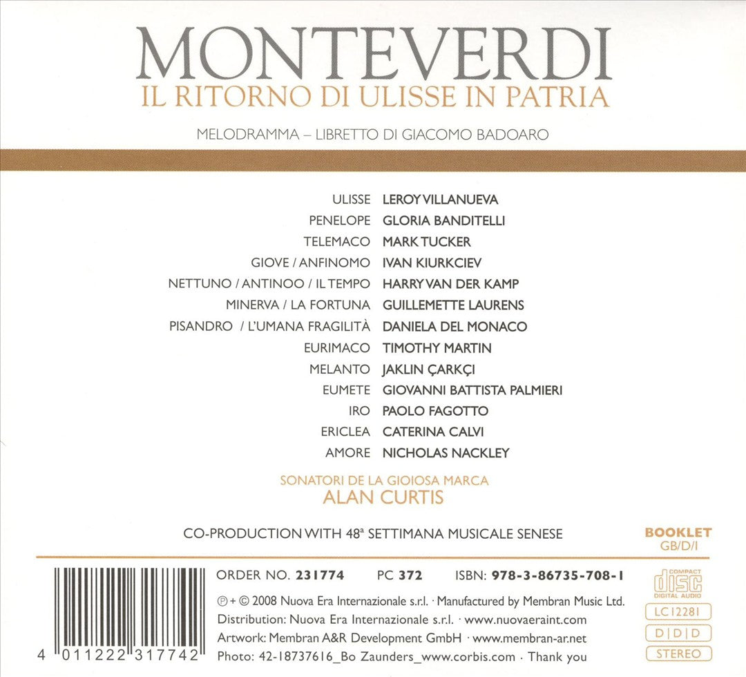 Claudio Monteverdi: Il Ritorno di Ulisse in Patria cover art