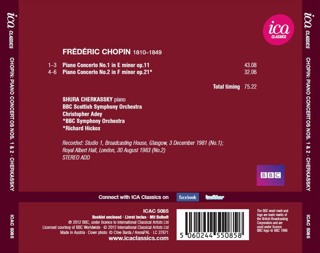 Chopin: Piano Concertos Nos. 1 & 2 cover art