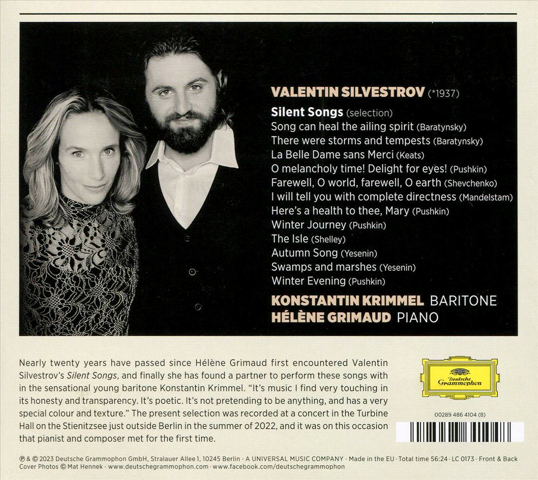Silvestrov: Silent Songs cover art