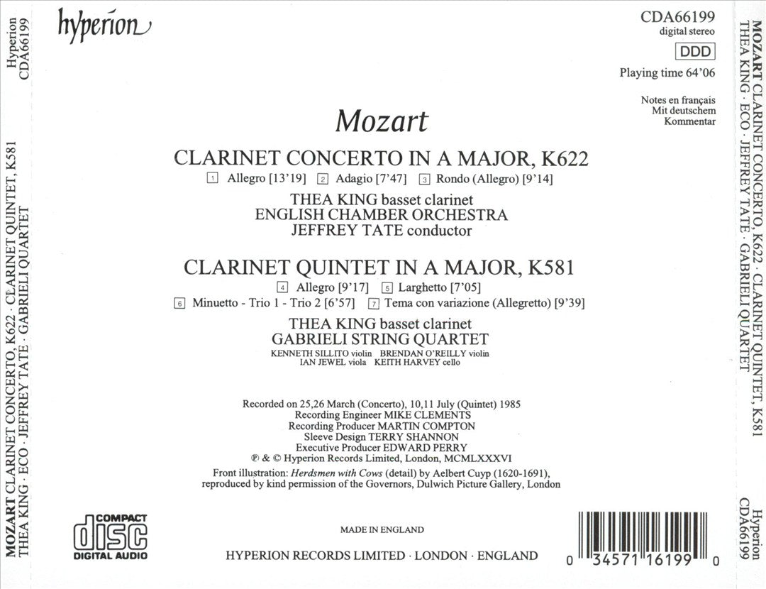Mozart: Clarinet Concerto cover art