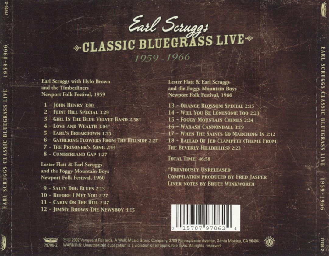 Classic Bluegrass Live: 1959-1966 cover art