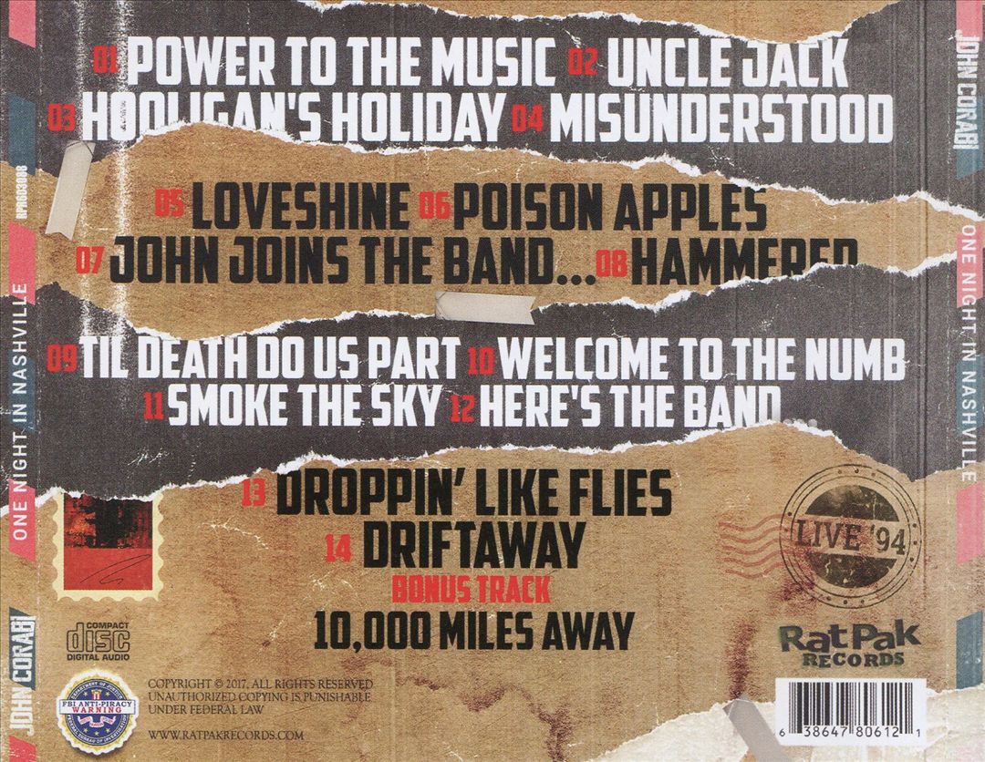 Live 94 (One Night in Nashville) cover art