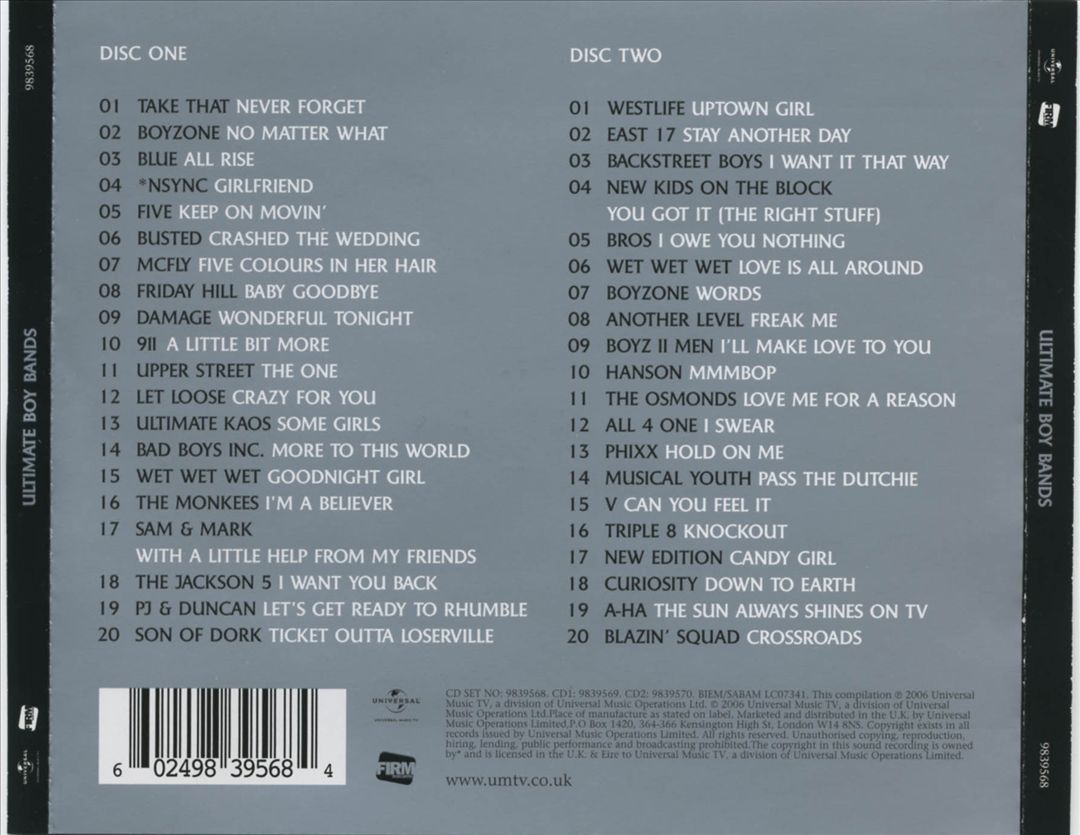 Ultimate Boy Bands cover art