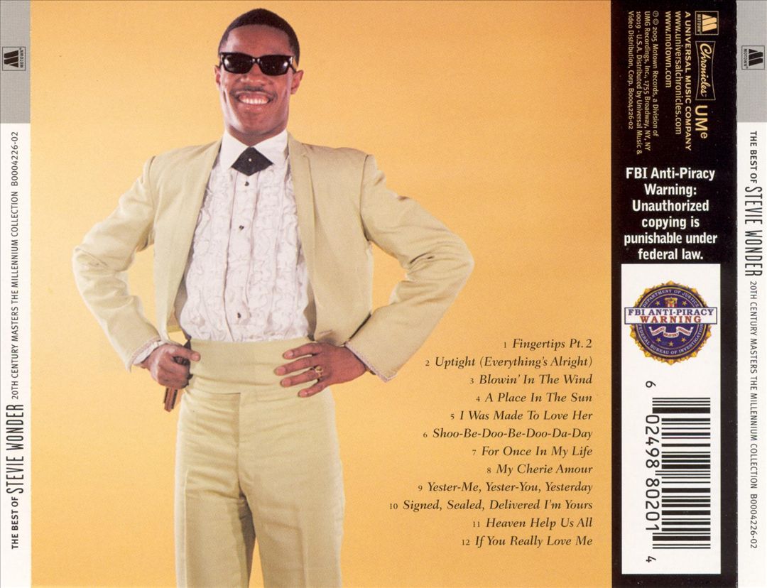 20th Century Masters - The Millennium Collection: The Best of Stevie Wonder cover art