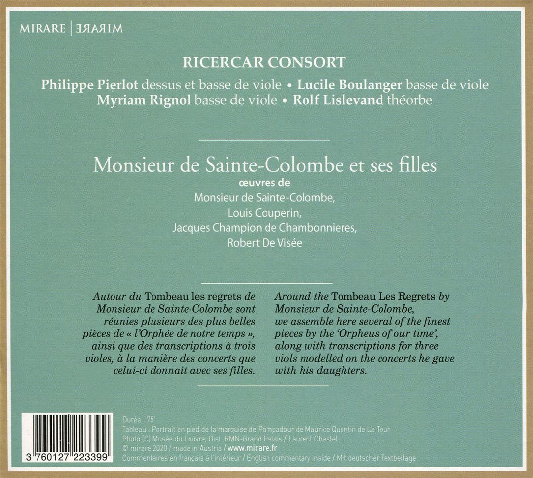 Monsieur de Sainte-Colombe et ses filles cover art