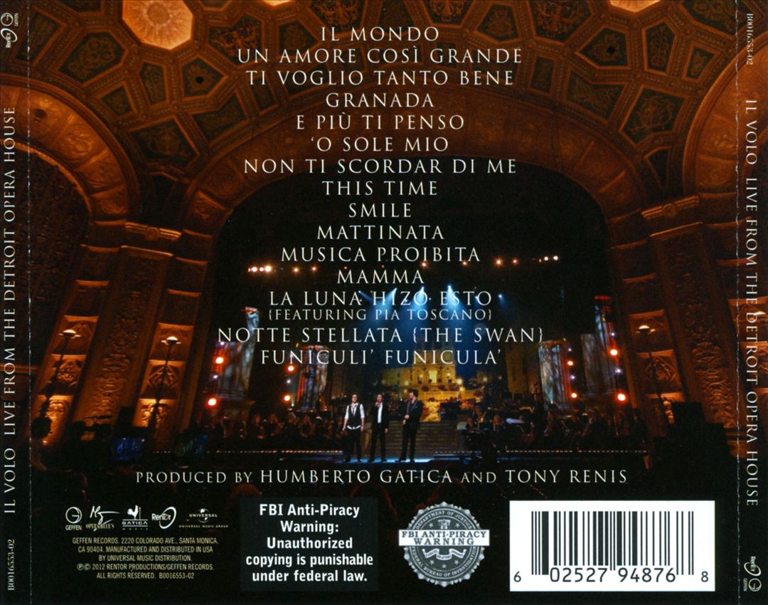 Il Volo Takes Flight: Live from the Detroit Opera House cover art