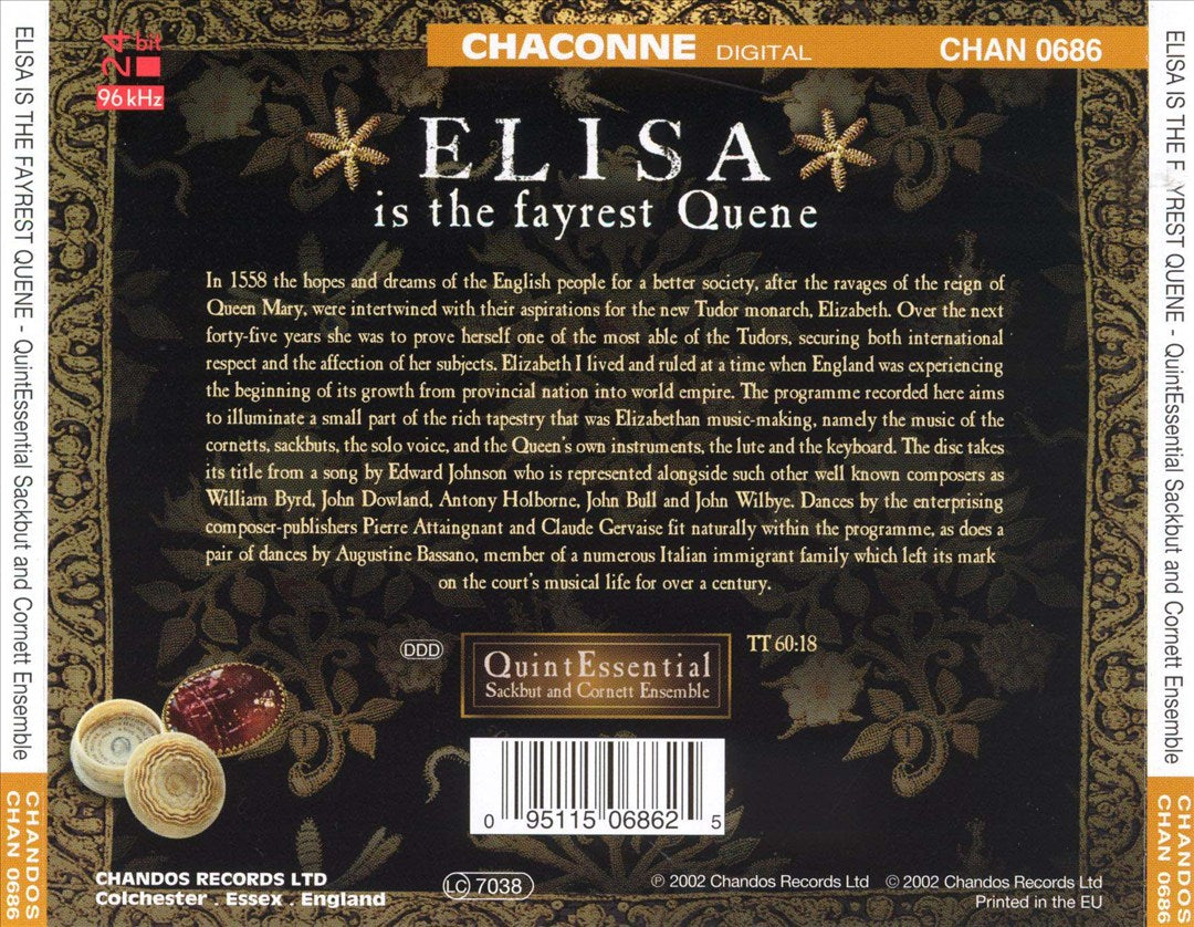 Elisa is the fayrest Quene cover art
