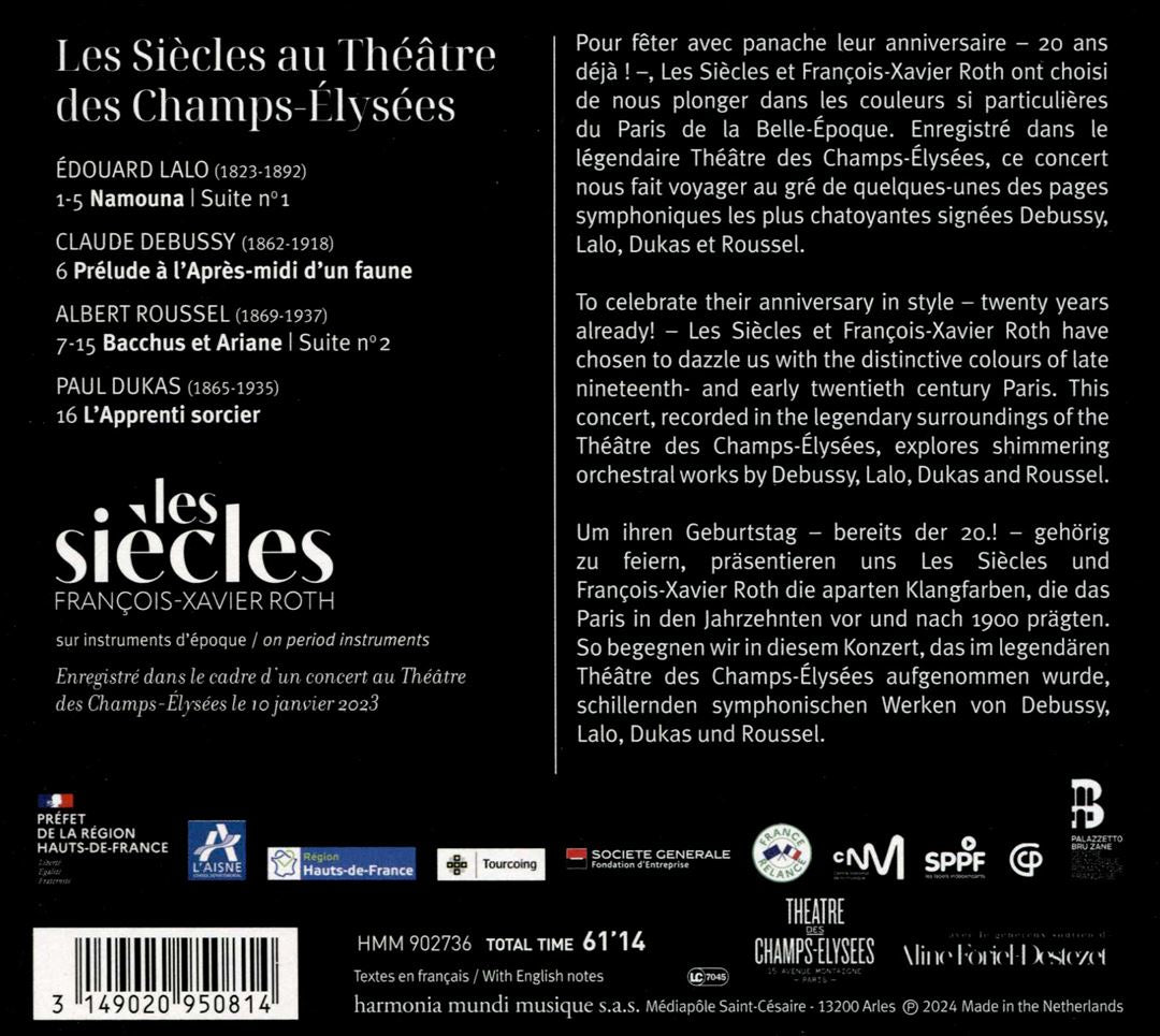 Au Théâtre des Champs-Élysées: Lalo, Debussy, Roussel, Dukas cover art