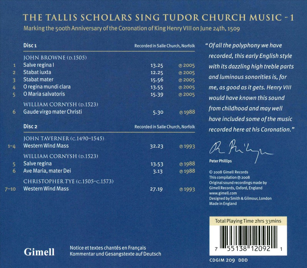 Tudor Church Music, Vol.1: Tallis Scholar cover art
