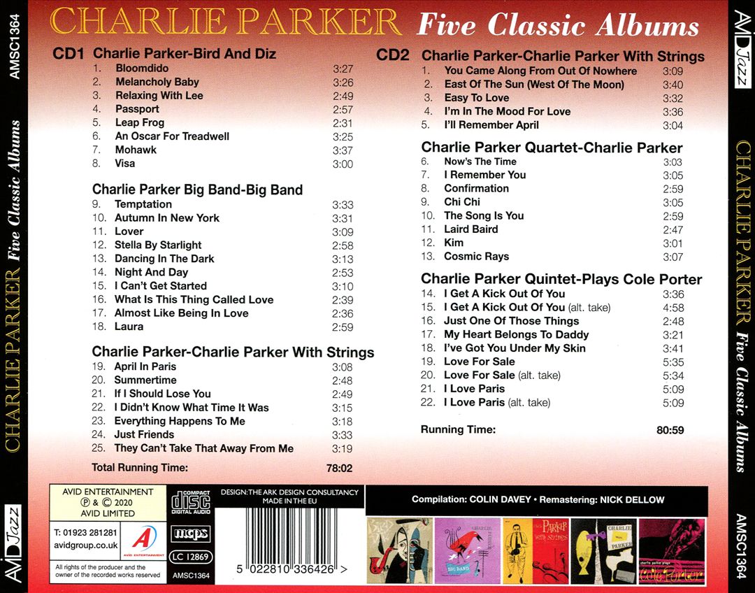 Bird and Diz/Charlie Parker With Strings cover art