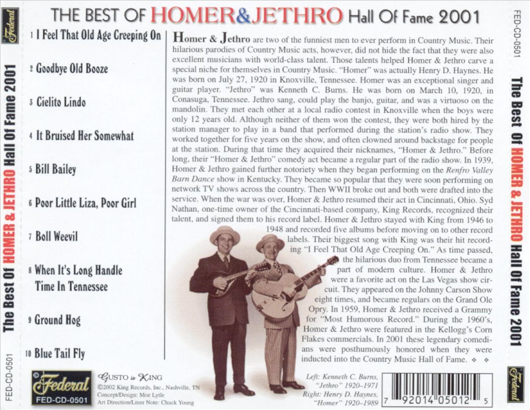 Best of Homer & Jethro: Hall of Fame 2001 cover art