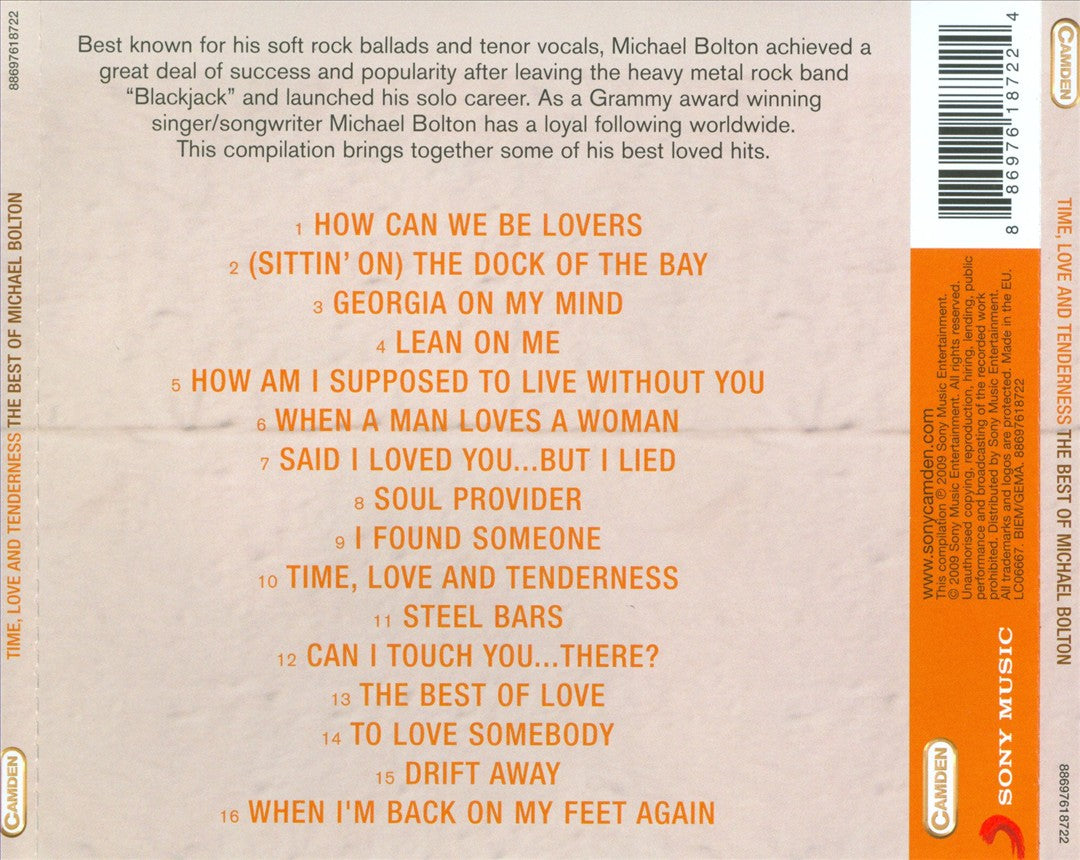Time, Love and Tenderness: The Best of Michael Bolton cover art