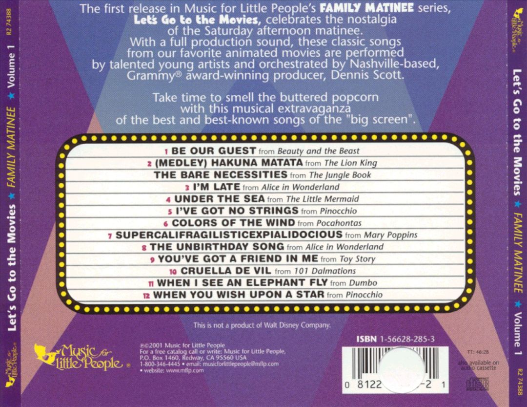Family Matinee: Let's Go to the Movies, Vol. 1 cover art
