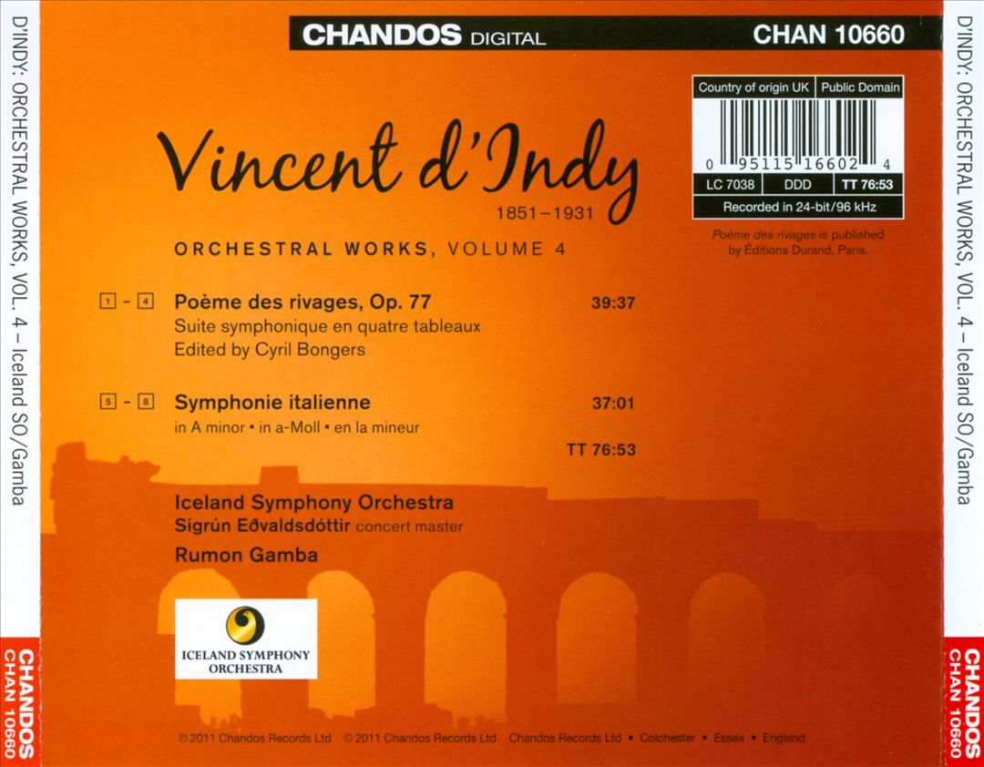 Vincent d'Indy: Orchestral Works, Vol. 4 cover art