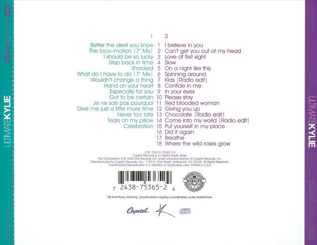 Ultimate Kylie cover art