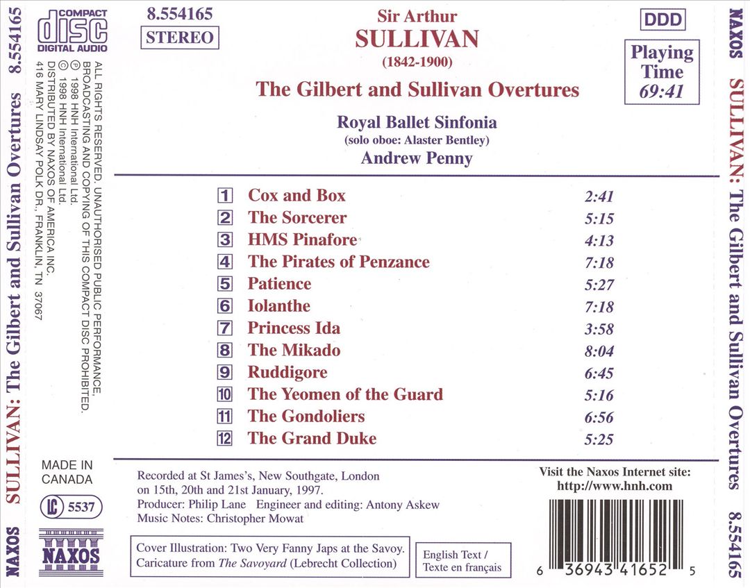Gilbert and Sullivan Overtures cover art