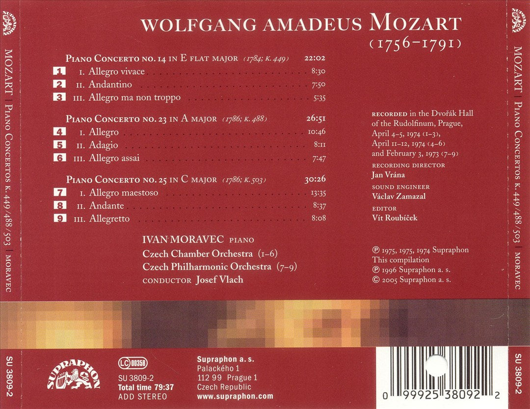 Mozart: Piano Concertos K. 449, 488, 503 cover art