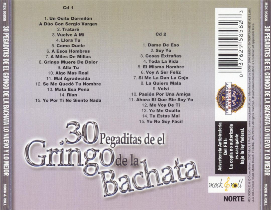 30 Pegaditas del Gringo de la Bachata: Lo Nuevo y lo Mejor cover art