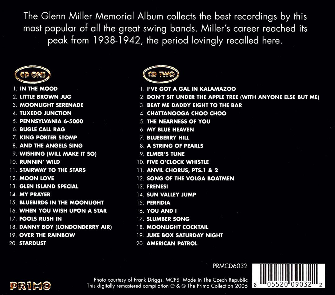 Glenn Miller Memorial Album cover art