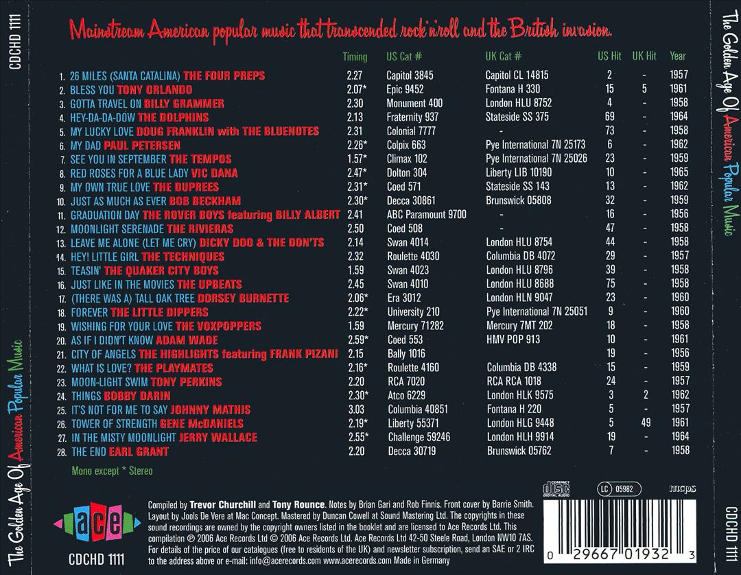 The Golden Age of American Popular Music cover art