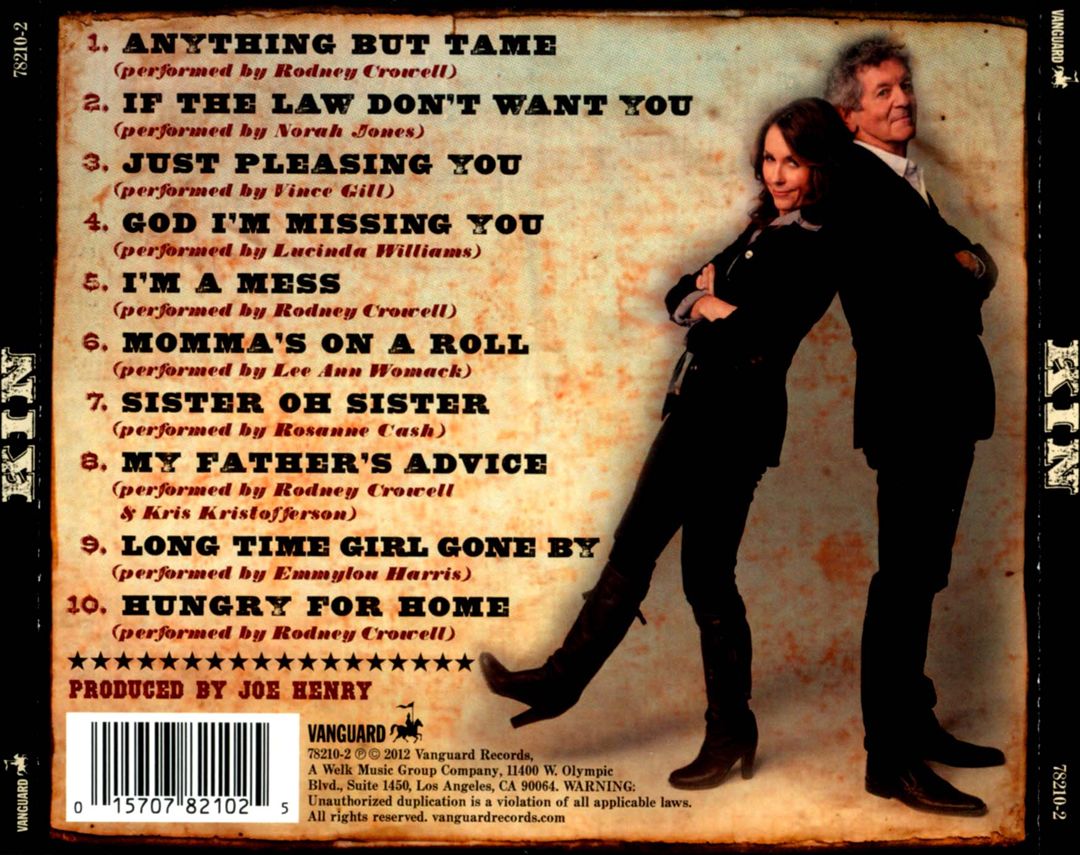 Kin: Songs by Mary Karr & Rodney Crowell cover art