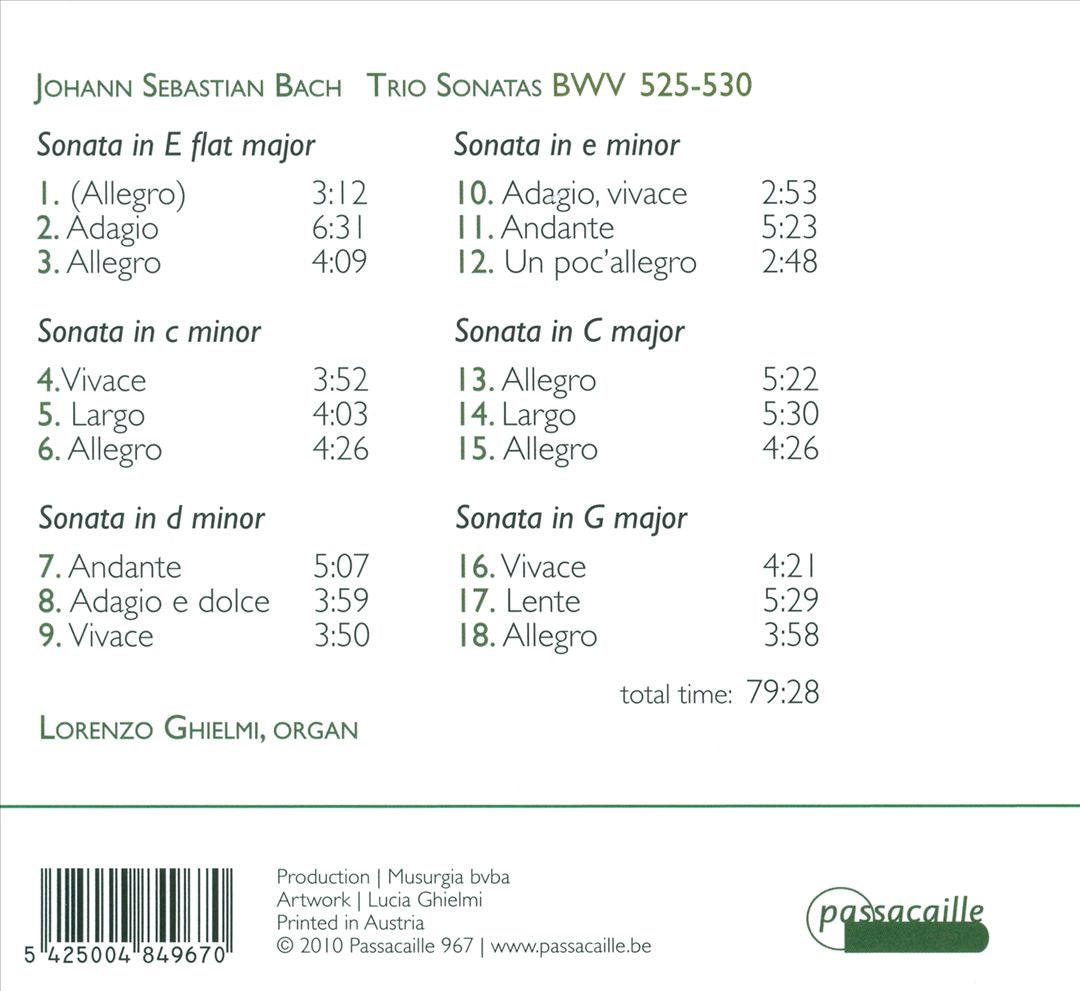 Bach: Trio Sonatas cover art