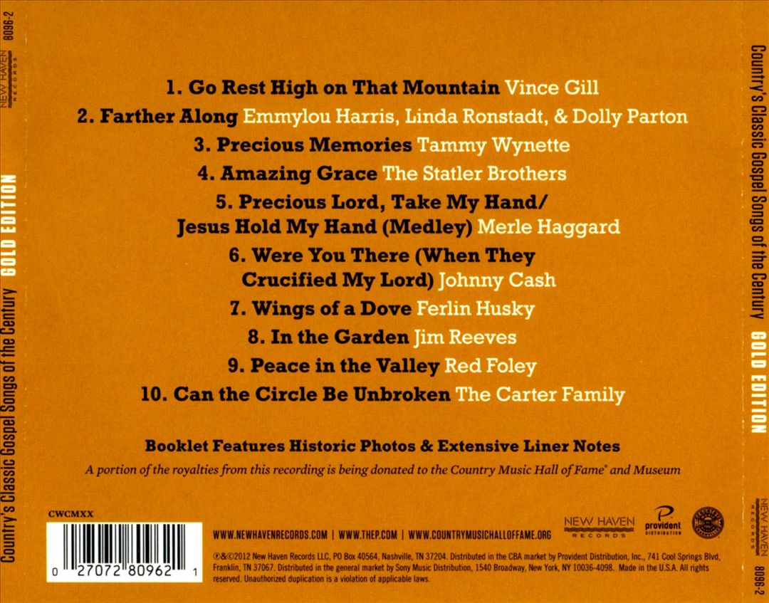 Country's Greatest Gospel Songs of the Century: Gold Edition cover art