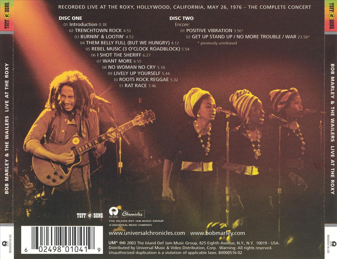 Live at the Roxy: The Complete Concert cover art