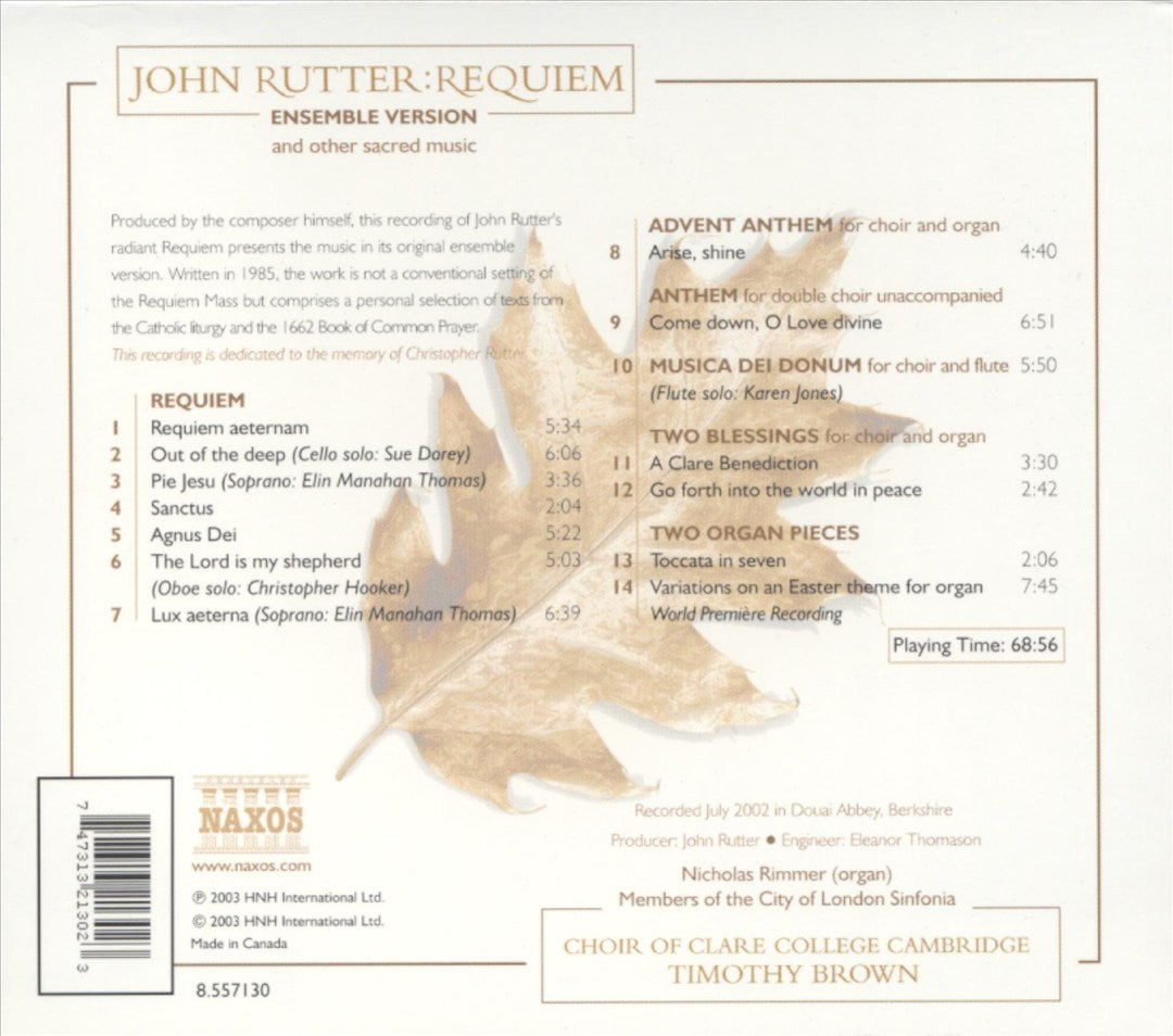 Rutter: Requiem cover art