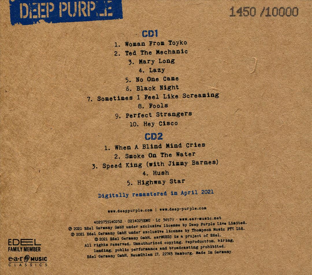 Live in Wollongong, 2001 cover art
