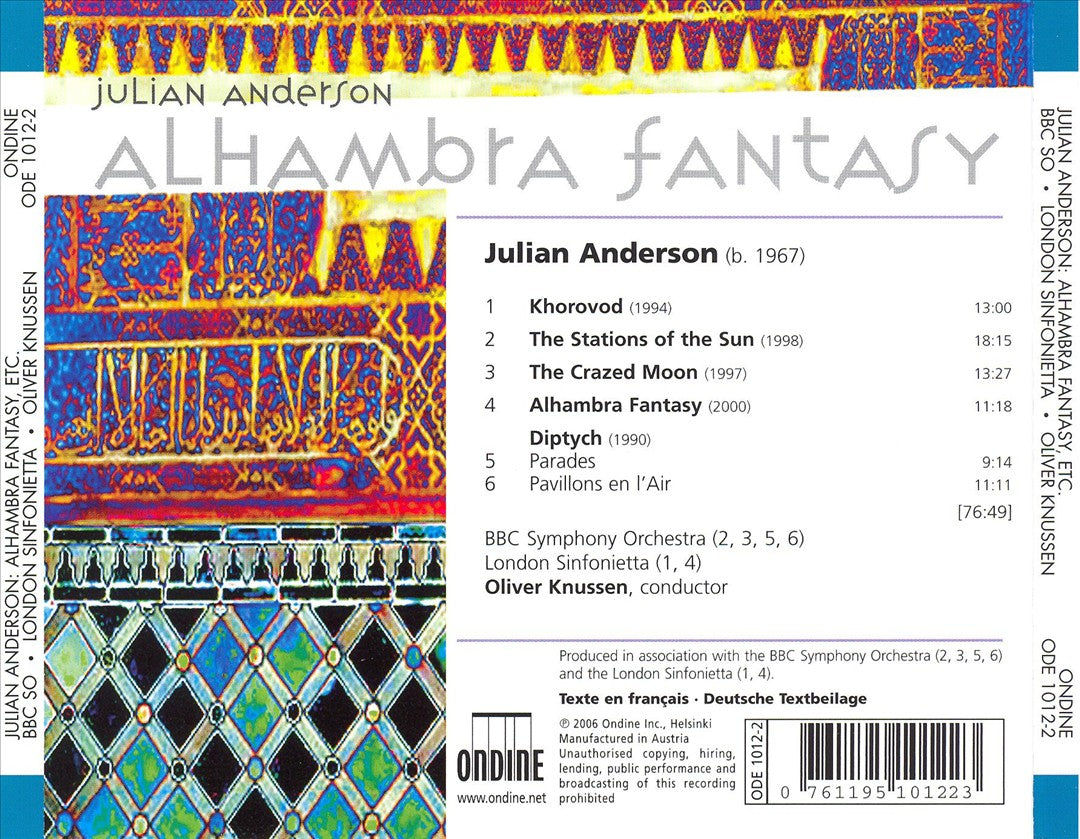 Julian Anderson: Alhambra Fantasy cover art