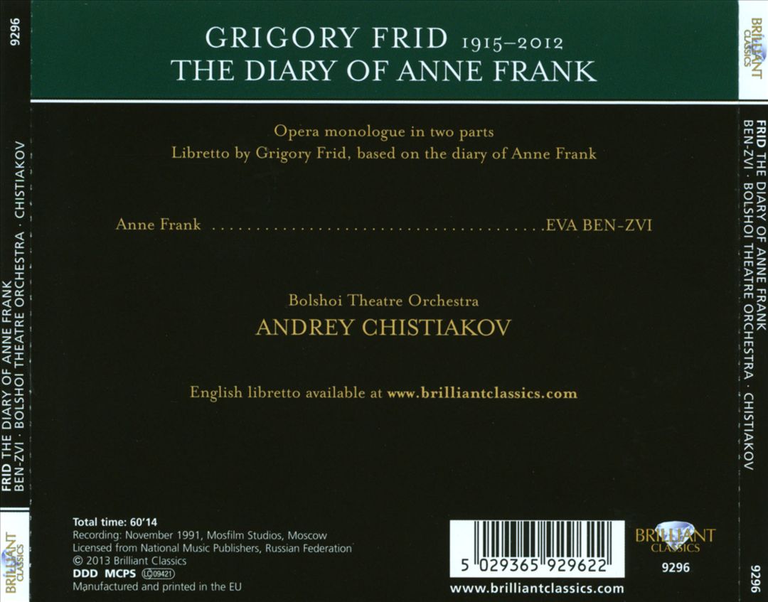 Grigori Fried: The Diary of Anne Frank cover art