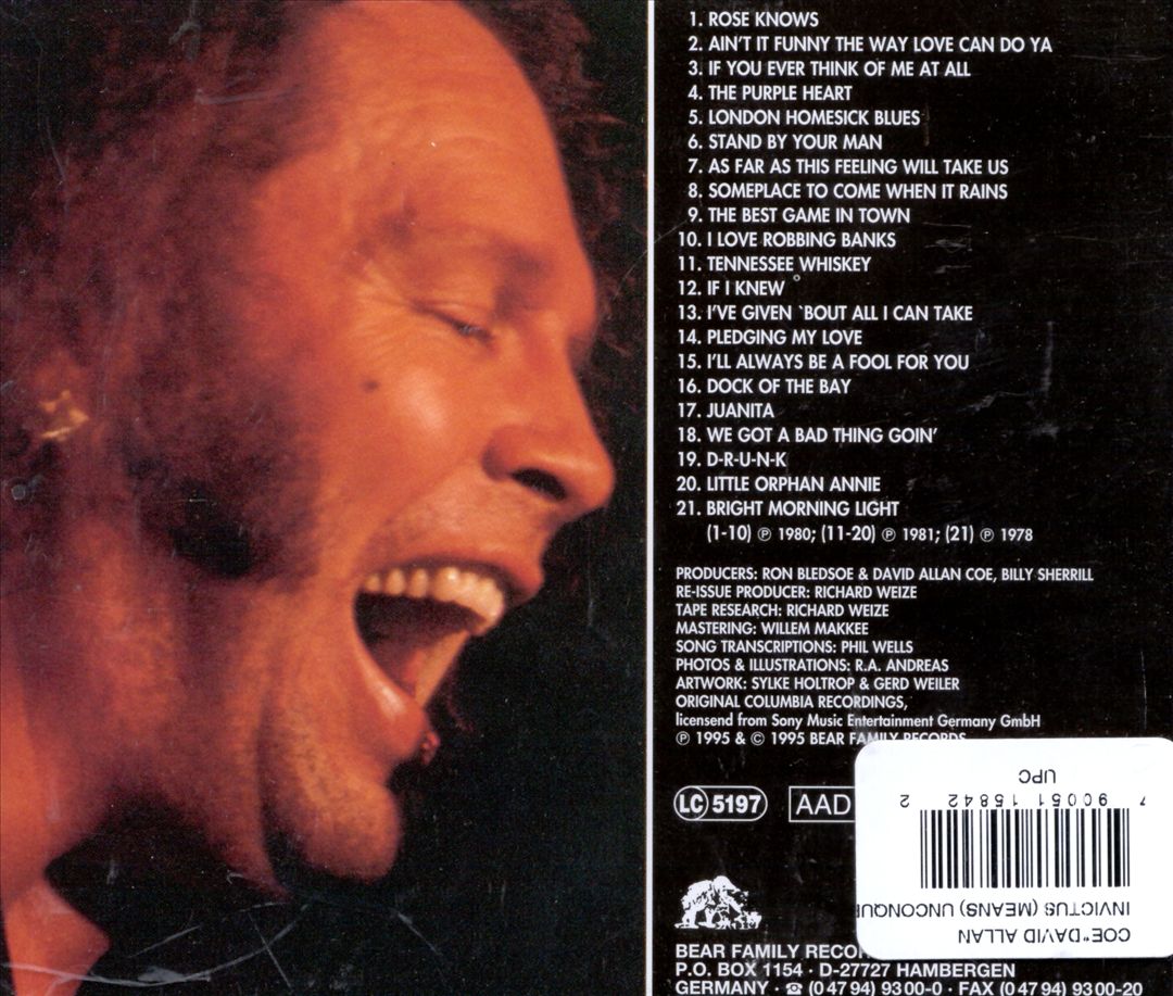 Invictus Means Unconquered/Tennessee Whiskey cover art