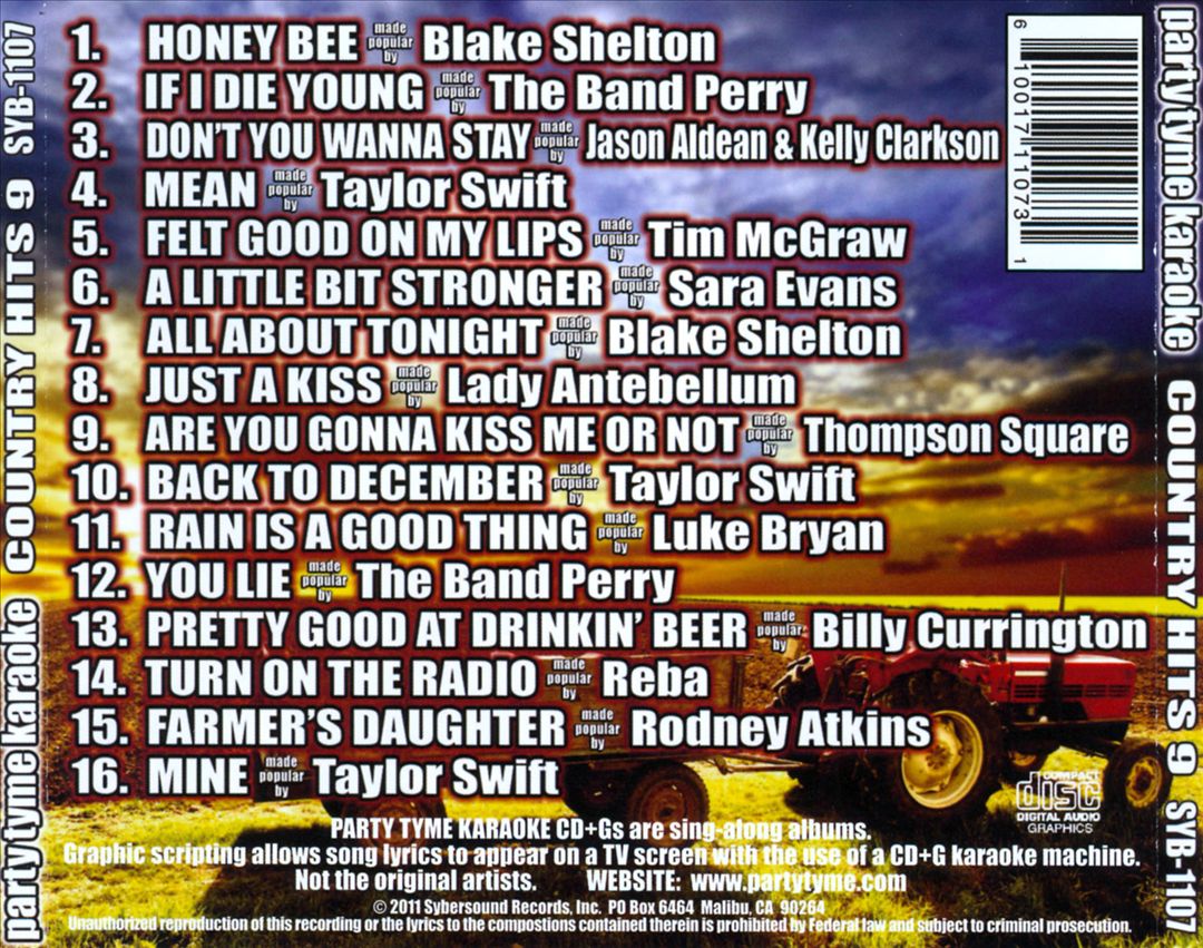 Party Tyme Karaoke - Country Hits 9 cover art